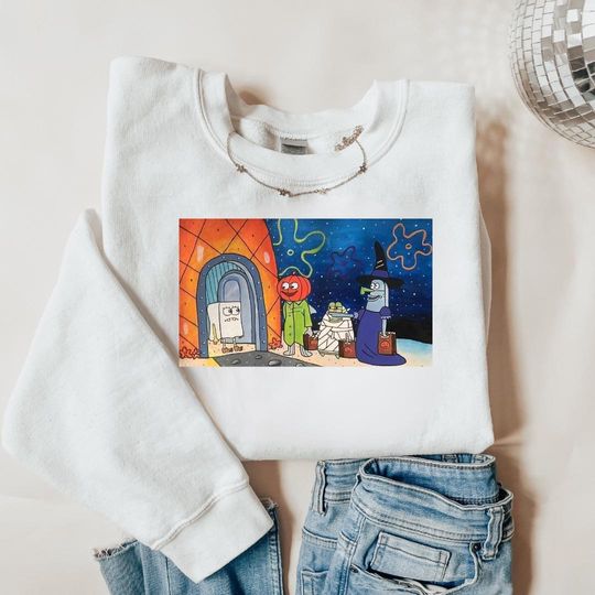 Spongebob & Friends Spooky Crewneck Sweatshirt