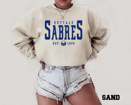 Discover Buffalo Vintage Hockey Sweatshirt | Retro Sabres Style Pullover | Classic Unisex Crewneck