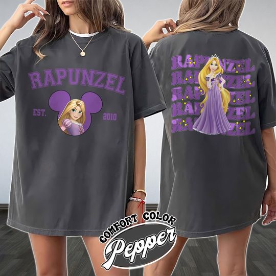 Discover Rapunzel Princess Double-Sided T-Shirt, Disney Princess Shirt For Her, Magic Kingdom Shirt, Tangled Shirt For Women