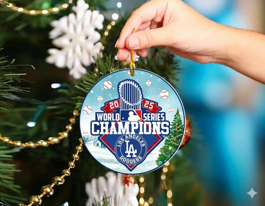 Discover Los Angeles Baseball 2025 Champs Ceramic Ornament, World Series 2025 Champions Ornament, Back-to-Back Ceramic Ornament