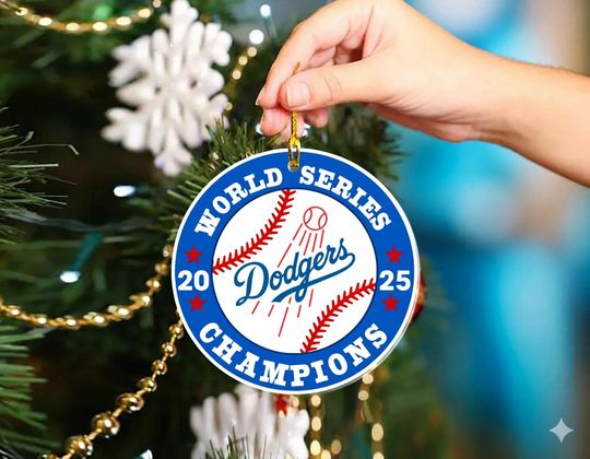 Discover Los Angeles Baseball 2025 Champs Ceramic Ornament World Series 2025 Champions Ceramic Ornament
