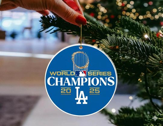 Discover Los Angeles Baseball 2025 Champs Ceramic Ornament, World Series 2025 Champions, Back to Back Ornament