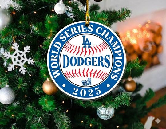 Discover Los Angeles Baseball 2025 Champs Ceramic Ornament, World Series 2025 Champions, Back To Back Trophy
