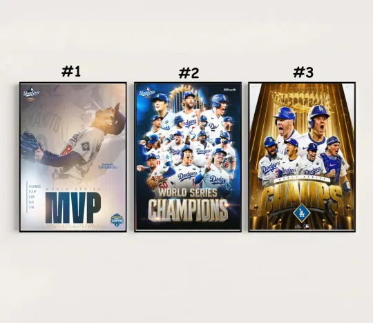 Discover LA Dodgers World Series Champions Back To Back 2024-2025 Poster