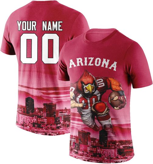 Discover Custom Football Shirt Mascots City Night T-Shirt Personalized Name Number Short Sleeves Fashions Gift for Men Youth Women Fan