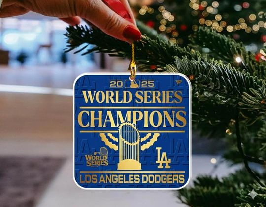 Discover Los Angerles Baseball 2025 Champs Acrylic Ornament, World Series 2025 Champions  Ornament, Back To Back Ornament.
