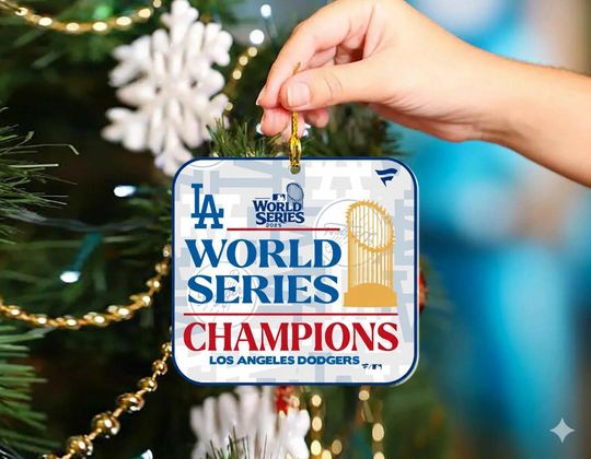 Discover Los Angerles Baseball 2025 Champs Acrylic Ornament, World Series 2025 Champions  Ornament, Back To Back Ornament.