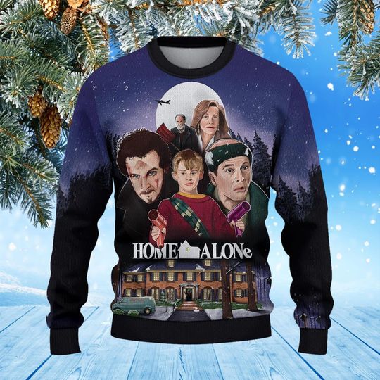 Discover McCallister Home Security Christmas Ugly Sweatshirt, Retro Christmas Sweater, Christmas Movie Shirt, Xmas Party Wear