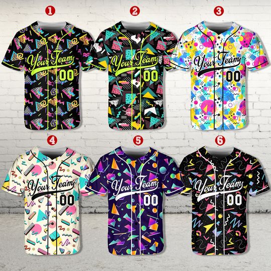 Discover Personalized Retro 80s 90s Baseball Jersey, Custom Team Name Shirt, Vintage Baseball Jersey For Baseball Fans, Disco Man Outfit Shirt