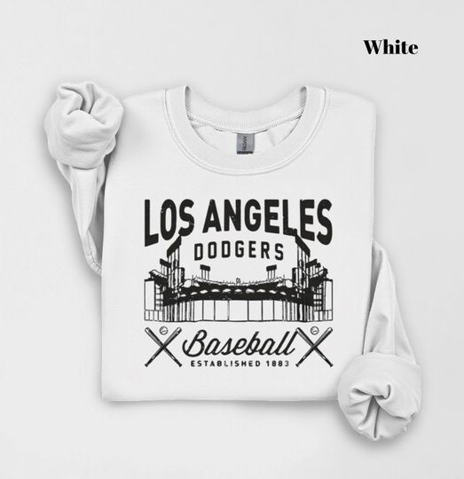 Discover Los Angeles Dodgers Shirt, Vintage Stadium Hoodie, Retro Baseball Sweatshirt