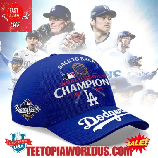 Discover Los Angeles Dodger Back To Back World Series Champions 2025 Cap