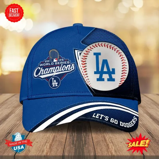 Discover Los Angeles Dodger 2025 World Series Champions Classic Printed Cap