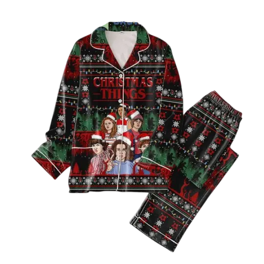 Stranger Things Merry Christmas Pajama Set for Adults