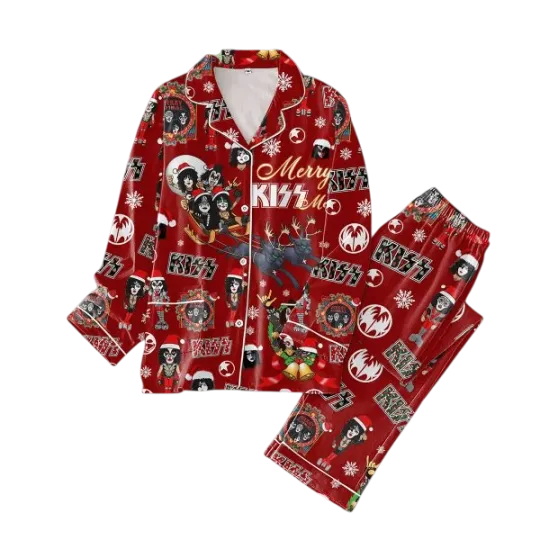 Discover Kiss Merry Christmas Pajama Set for Adults