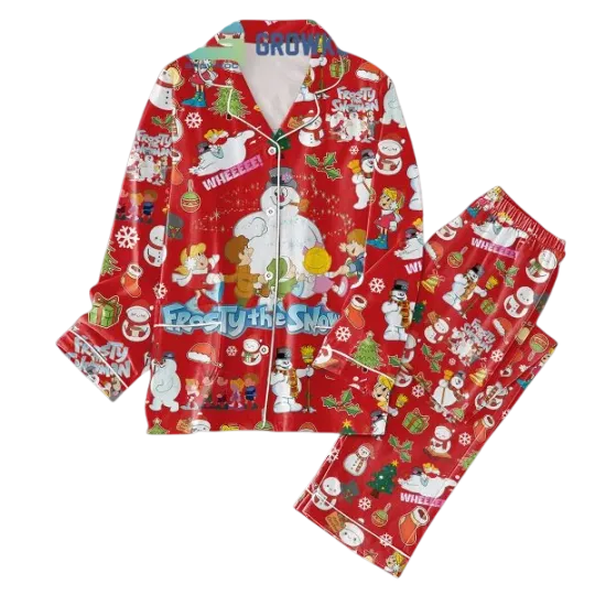 Frosty The Snowman Merry Christmas Pajama Set for Adults