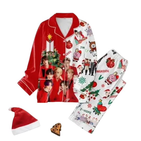 BTS Merry Christmas Army Love Pajama Set for Adults