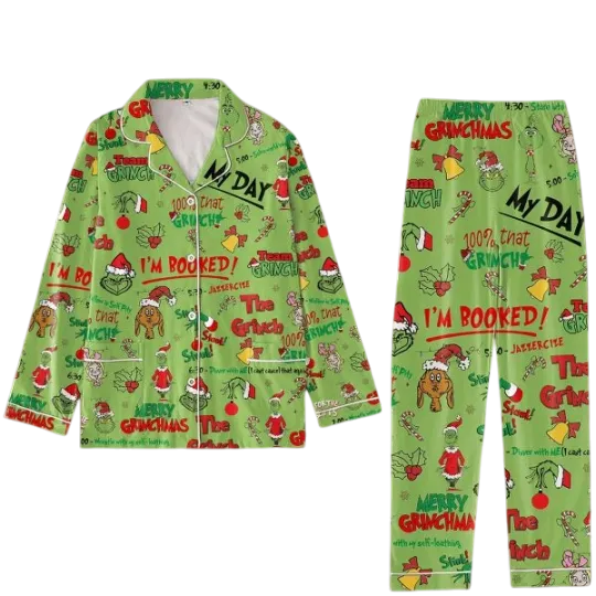 Discover The funny character I8217m Booked For Christmas Pajama Set for Adults