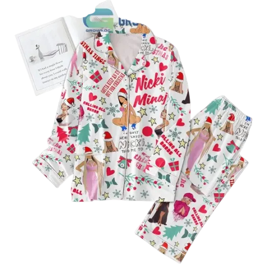 Nicki Minaj Calling All Barbs Christmas Pajama Set for Adults