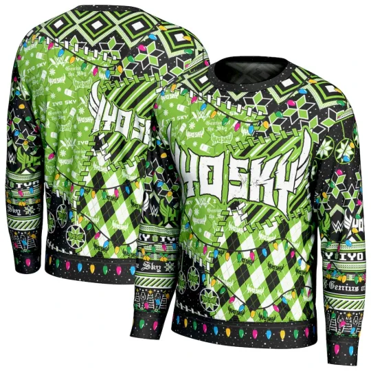 Discover Wrestling Entertainment IYO SKY Genius of the Sky Ugly Christmas Sweater Men Women Holiday Pullover