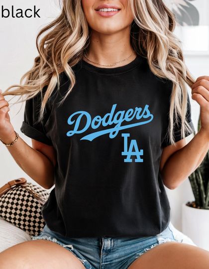Discover Dodgers Retro  Shirt, Comfort Colors Cotton Baseball Graphic Tee, Cute Vintage Fan Gift