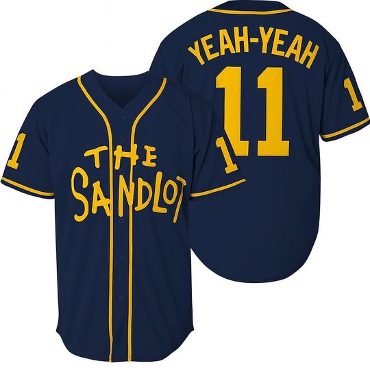 Discover The Sandlot Yeah-Yeah #11 Baseball Jersey  Classic Navy Movie Jersey for Fans