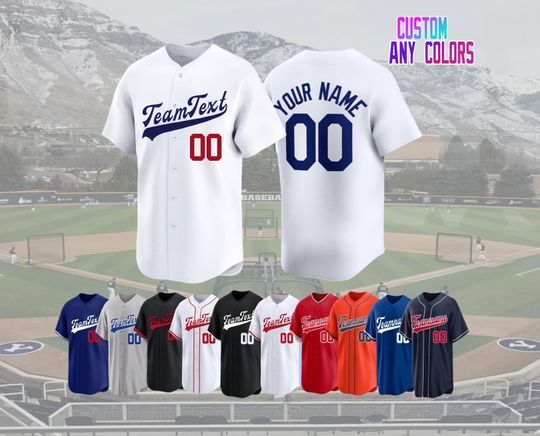 Discover Custom Baseball Jersey: Personalized Name & Number, Team sport uniform,for Men Women Kid Toddler Fans
