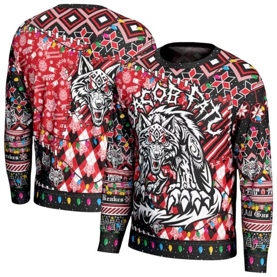 Discover Wrestling Entertainment Jacob Fatu Ugly Christmas Sweater Men Women Holiday Pullover Black