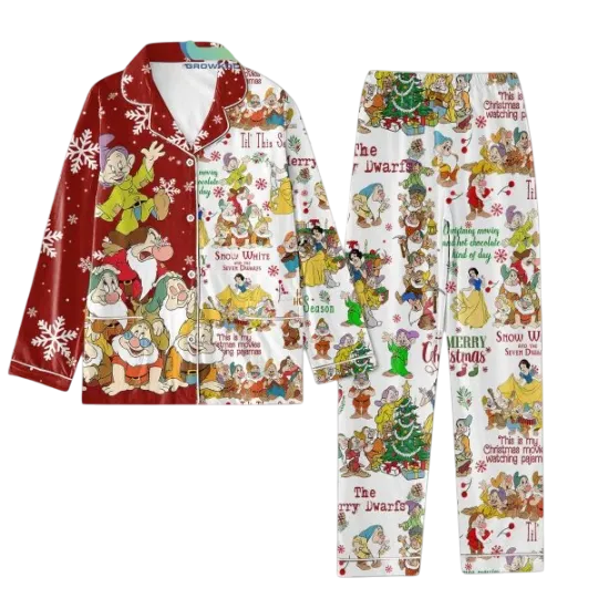 Discover Disney Snow White and the Seven Dwarfs The Merry Dwarfs Christmas Pajamas Set