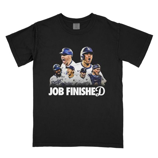 Discover Job Finished Comfort Colors Tee Shirt, Los Angeles Baseball Championship 2025 Retro T-Shirt
