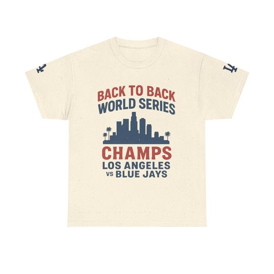 2025 Dodgers World Series Shirt | Back to Back Champs Tee | Americas Pastime Vintage Baseball T-Shirt