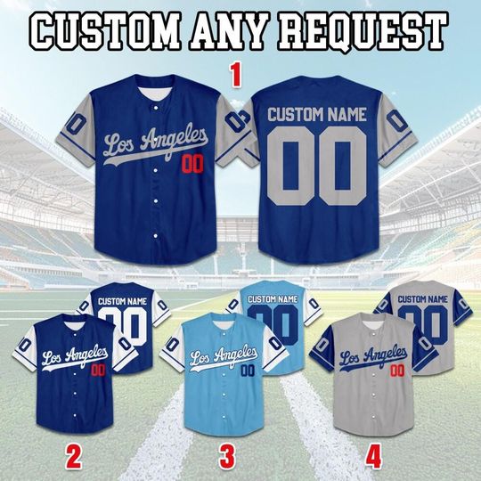 Discover Personalized Los Angeles Baseball Raglan Sleeve Jersey, Custom Name Number Jersey For Men Women Kids, Gameday Jersey, Jersey Lovers 7825HC12