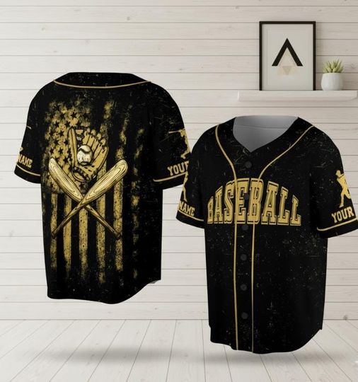 Discover Custom Name Retro Baseball Jersey, Personalized Vintage Baseball Player Shirt, Unisex Team Full Size