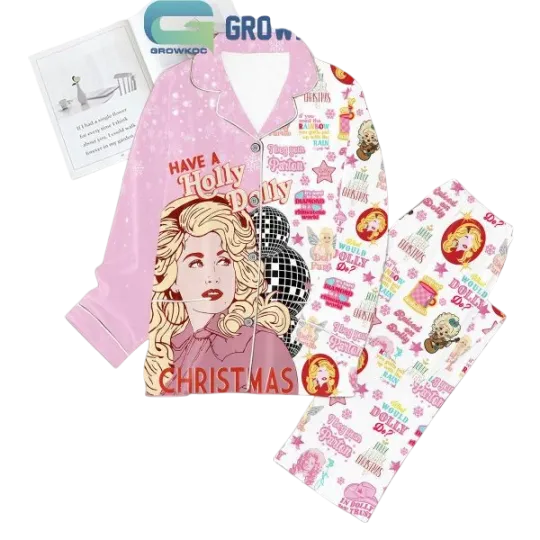 Dolly Parton Christmas Have A Holly Dolly Christmas Pajamas Set