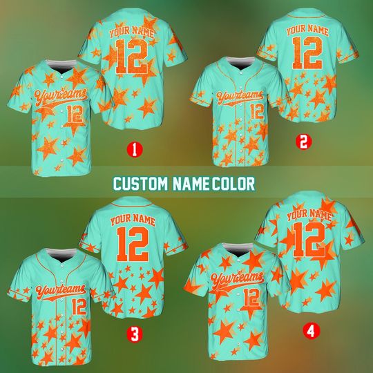 Discover Custom Baseball Jersey Personalized Teal and Orange Country Music Showgirl Shirt Showgirl Life Gift for Her Custom Concert Show Business