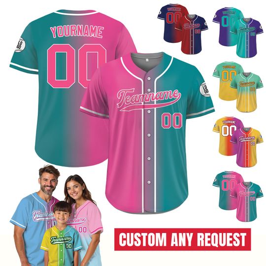 Discover Custom Baseball Jersey with Team Name Number for Preschool Youth Adult, Personalized Jersey Shirt for Fan, Gifts for Baseball Fans