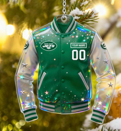 Discover Acrylic Personalized New York Jets Ornament, Custom football Team Logo Christmas Decor, Football Holiday Keepsake, Xmas Gift for Jets Fans