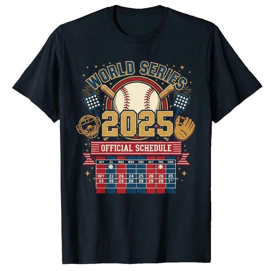 Discover World Series 2025 Schedule T-Shirt, Baseball Championship Fan Tee