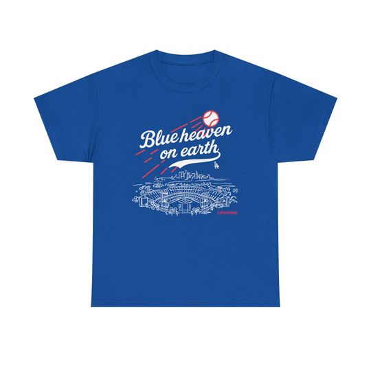 Discover Dodger Stadium Unisex Tee: "Blue Heaven on Earth" Graphic Shirt