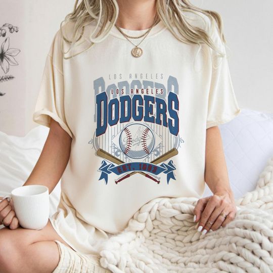 Discover Dodgers Retro Shirt, Vintage Los Angeles Baseball Graphic Tee