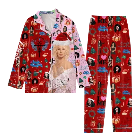 Discover Cher Merry Christmas To All Of Us Holidays Pajamas Set