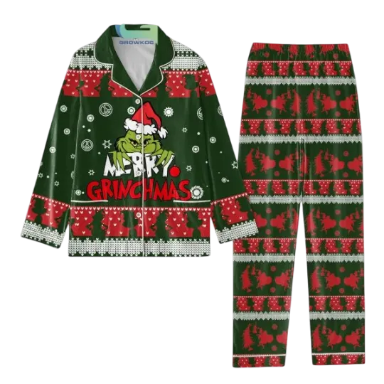 Merry Grin Christmas Pajama Set for Adults