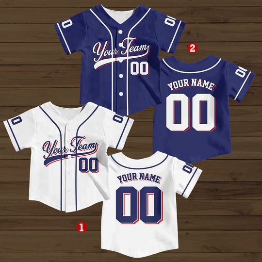 Discover Personalized Kid Baseball Jersey, Custom Name Number Youth Baseball Shirt, Baseball Jersey For Baseball Fans Lovers, Kids Birthday Gift