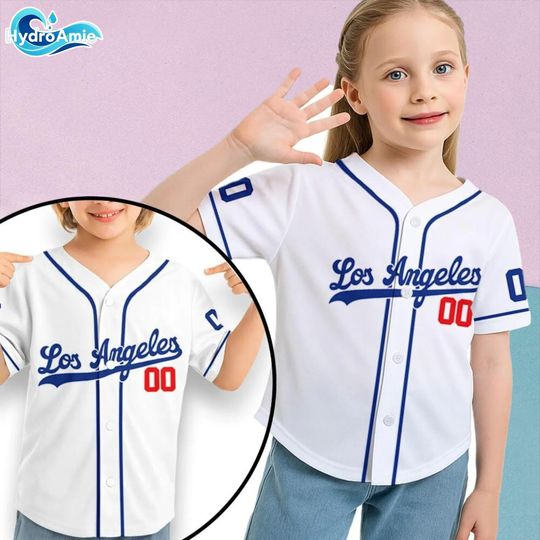 Discover Custom Los Angeles Baseball Jersey, Personalized Name & Number Team Shirt, Baseball Fan Uniform, Gift for Sports Lovers