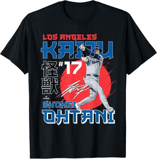 Discover Los Angeles Kaiju Shohei Ohtani Baseball MLBPA T-Shirt