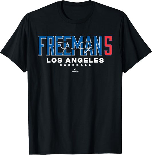 Discover Name Number City Freddie Freeman Los Angeles Baseball MLBPA T-Shirt