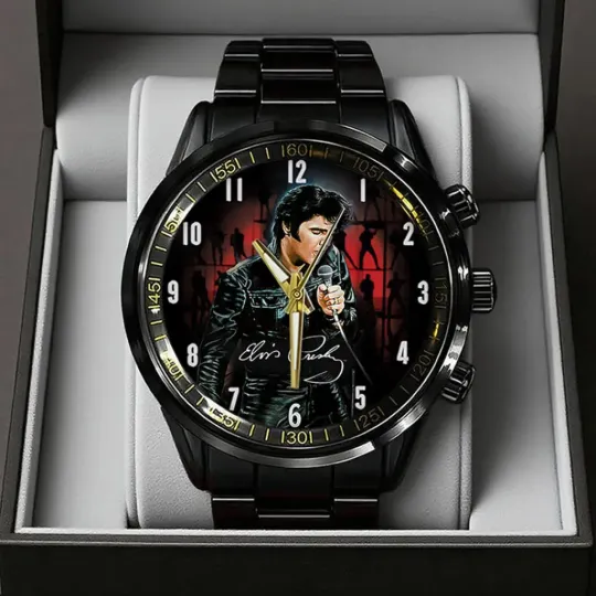 Discover Elvis Presley Black Stainless Steel Watch