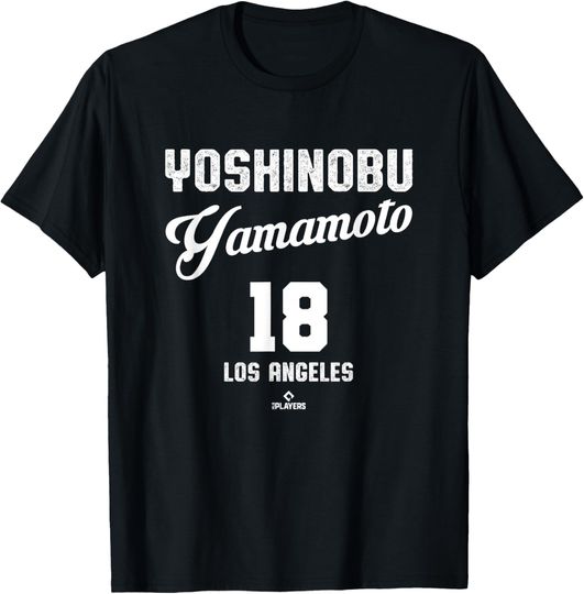 Discover Yoshinobu Yamamoto 18 Los Angeles Baseball Vintage MLBPA T-Shirt