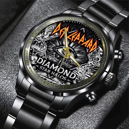 Discover Leppard Black Stainless Steel Watch