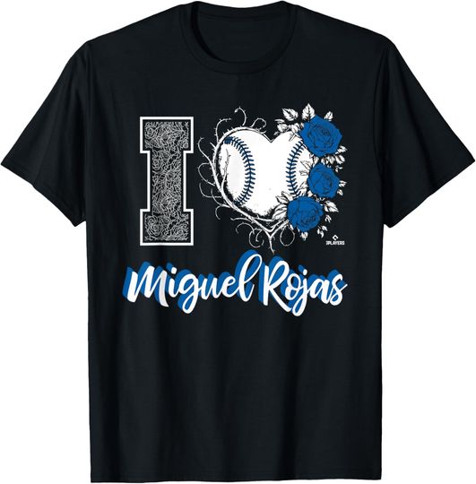 Discover I Heart Baseball Stitch Miguel Rojas Los Angeles Baseball T-Shirt