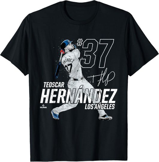 Discover Dynamic Pose Teoscar Hernandez Los Angeles Baseball MLBPA T-Shirt